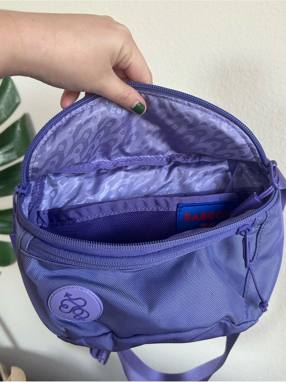 Baboon To The Moon 3L Fanny Pack Everywhere Bag Purple Crossbody Zip Pockets - Picture 11 of 16
